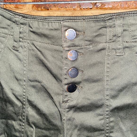 Level99 Woodland Green Skinny Leg Utility Cropped Pants Women's Size 26 - Picture 4 of 9